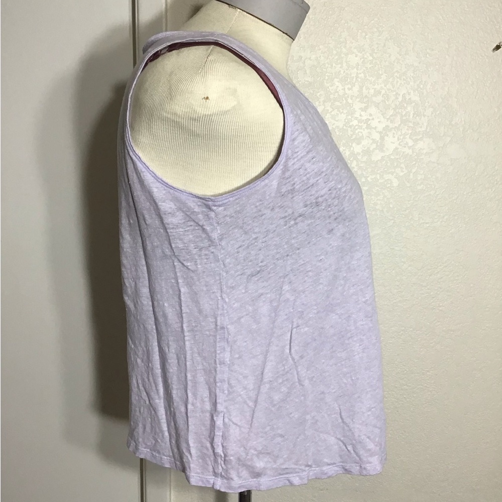 ELLEN FISHER ORGANIC LINEN JERSEY TAN WOMAN COLOR PURPLE SIZE XL - Picture 3 of 11
